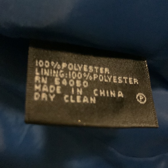 Ann Klein 2-piece trench style long jacket in true blue and black pants 6 🎁 - Picture 6 of 10